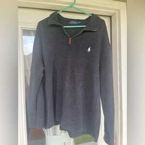 Men’s Black Polo Quarter Zip
